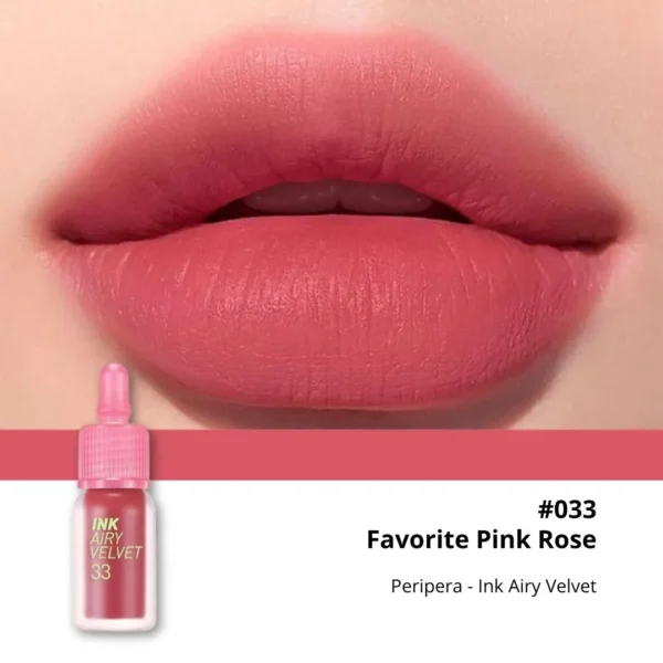 Peripera Tinta «Ink Airy Velvet» 033 FAVORITE PINK ROSE
