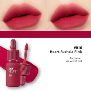 Peripera Tinta «Ink Velvet» 016 HEART FUCHSIA PINK
