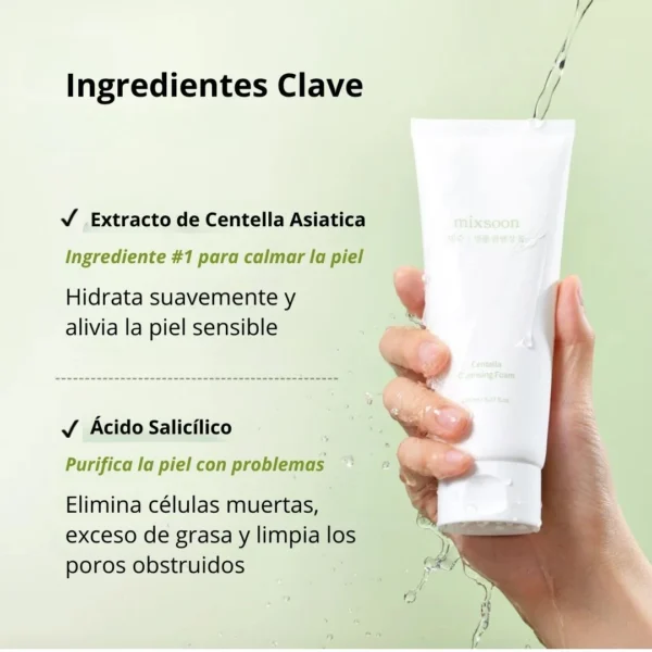 Mixsoon Limpiador “Centella Cleansing Foam” 150ml - Imagen 3
