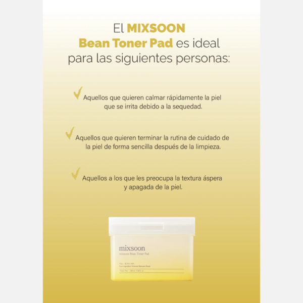 Mixsoon, Almohadillas de tónico “Bean Toner Pad” 70ea (280ml) - Imagen 5