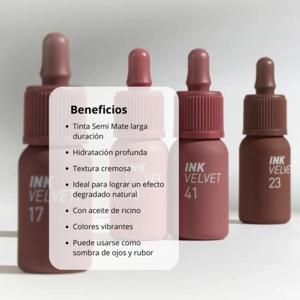 Peripera Tinta «Ink Airy Velvet» 029 COCOA NUDE - Imagen 2