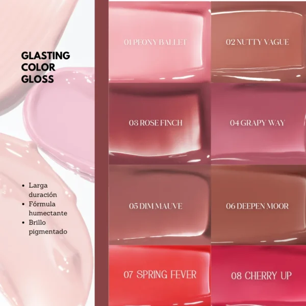 Rom&nd Tinta “Glasting Color Gloss”, 08 CHERRY UP - Imagen 5