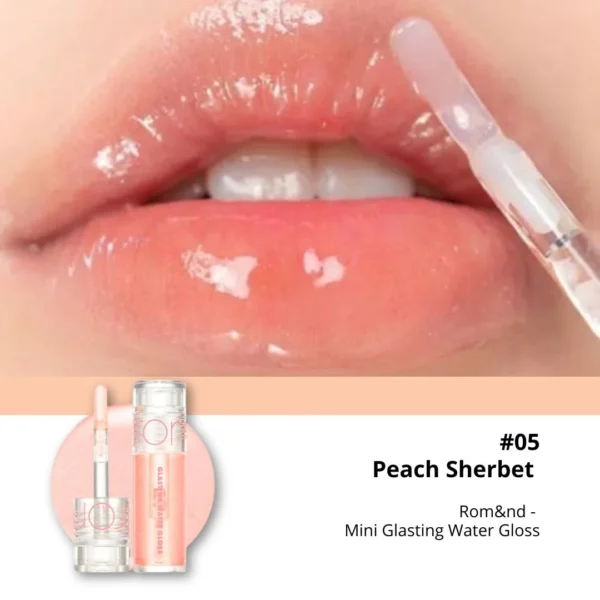 Rom&nd Tinta “Mini Glasting Water Gloss, 05 PEACH SHERBET - Imagen 2