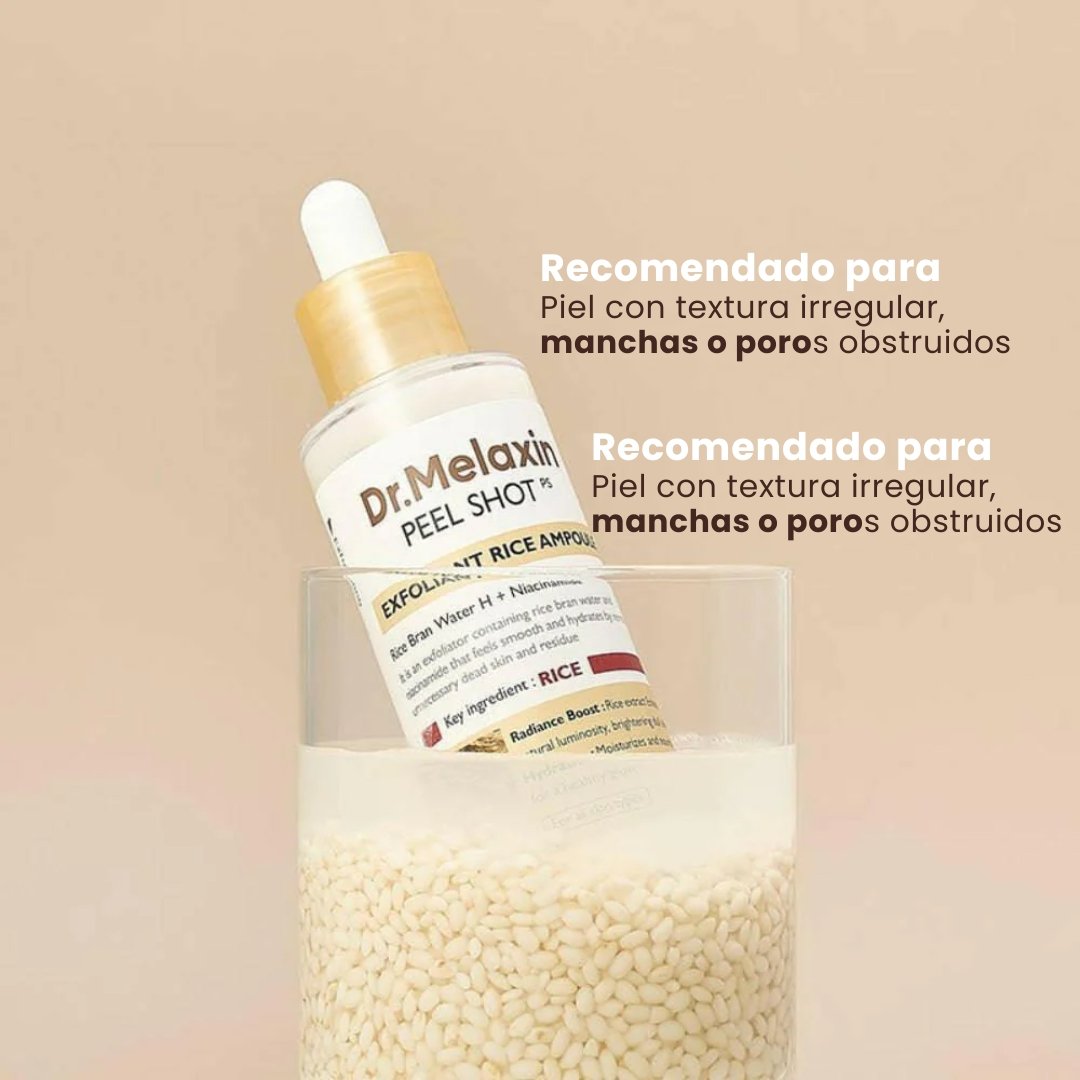 DR.MELAXIN «PEEL SHOT EXFOLIATING WHITE RICE AMPOULE 80ml» - Imagen 5