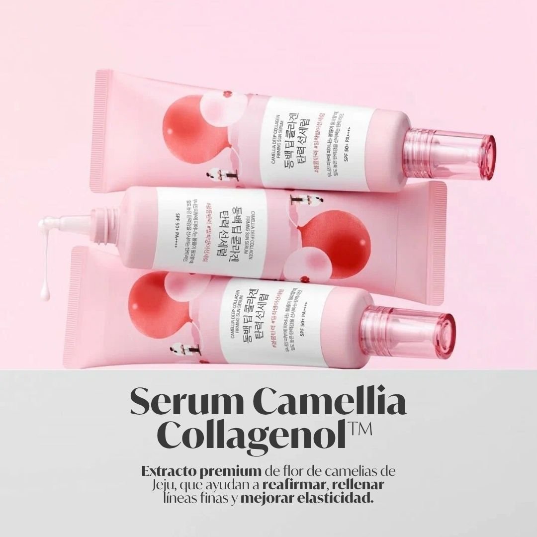 ROUND LAB «Camellia Deep Collagen Firming Sun Serum 50 ml, - Imagen 3