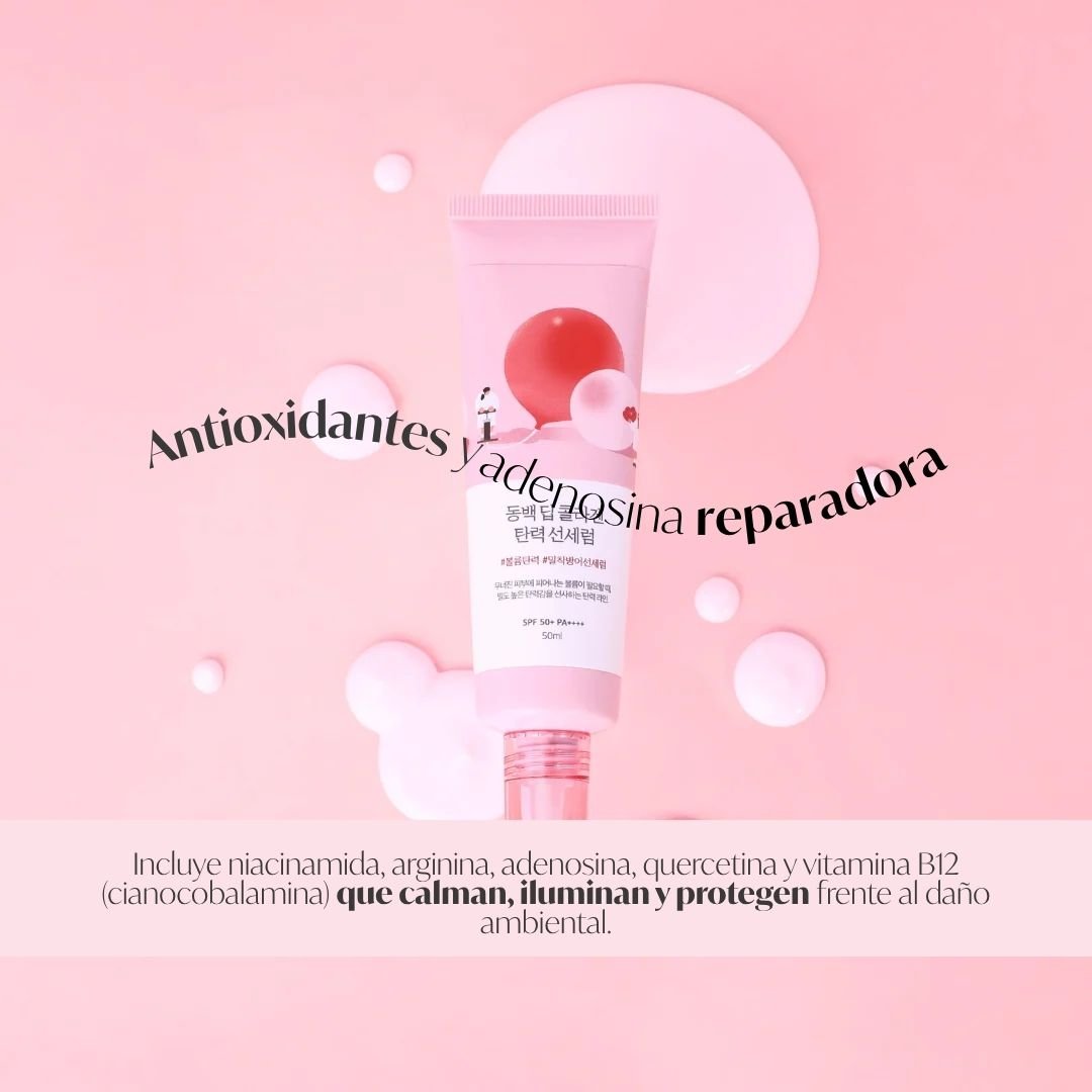 ROUND LAB «Camellia Deep Collagen Firming Sun Serum 50 ml, - Imagen 5