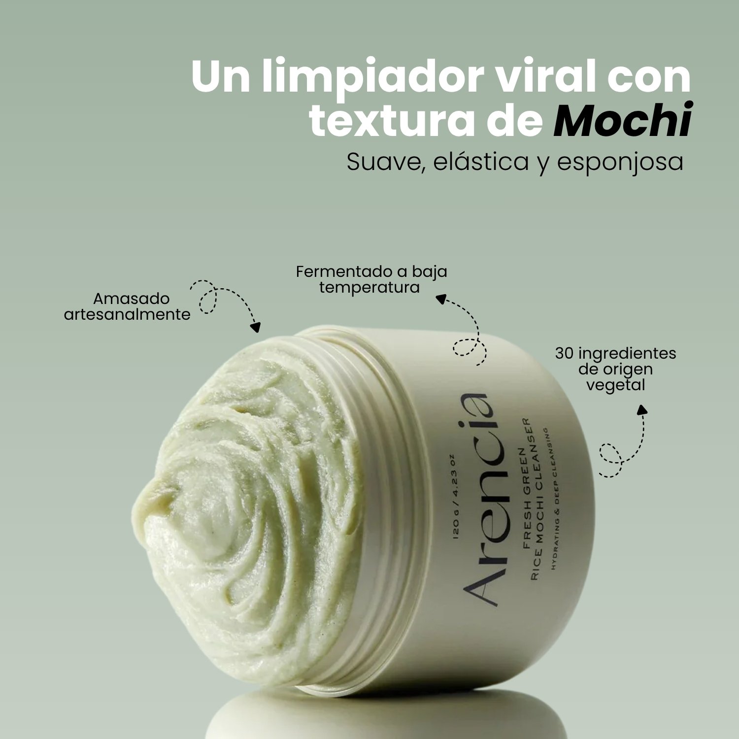 Arencia «Fresh Green Rice Mochi Cleanser 120g - Imagen 2